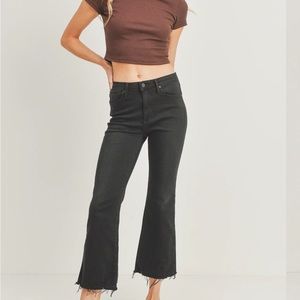 Just Black Denim The Frayed Crop Flare! So soft and perfect for anything!